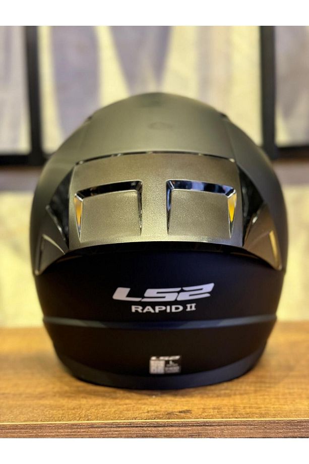RAPID 2 MAT SİYAH KASK Full paket Yarış Spoiler ve Siyah Vizör ECE 22.06 sertifikalı - 7