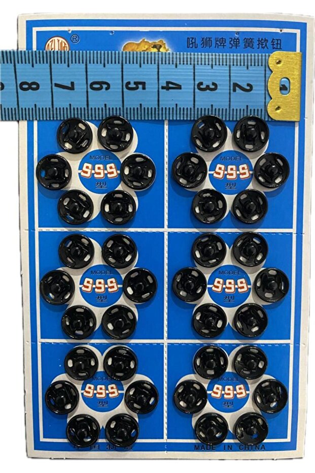 Strut Snap Black#1(10mm) 6 Pieces