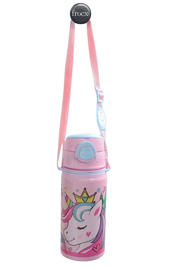 Unicorn Çelik Suluk ve Matara 500 Ml Pipetli Askı İpli Matara 42676 - 4