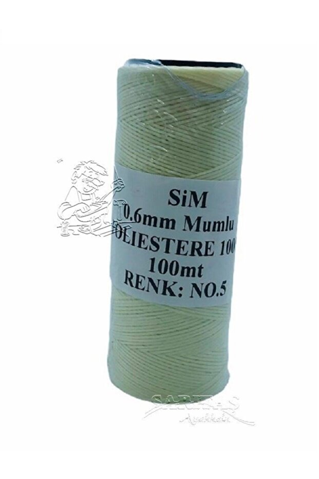 Waxed Thread for Sewing 0.6mm Cream 05 100Mt (Leathercraft, Leather Hobby)