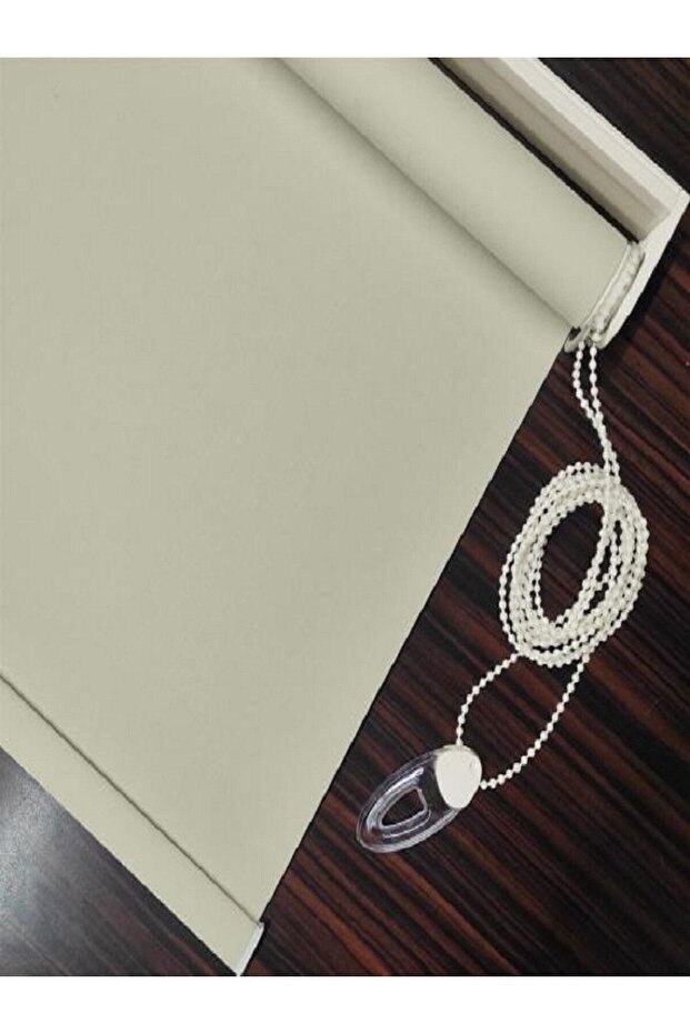 Mat Polyester Krem Stor Perde - 2