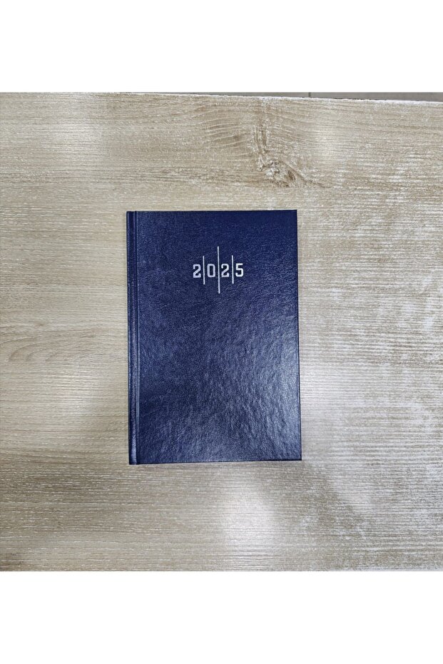 Lizy 14X20 Navy Blue Striped Agenda - Leather Cloth Daily Design, 2025 Model