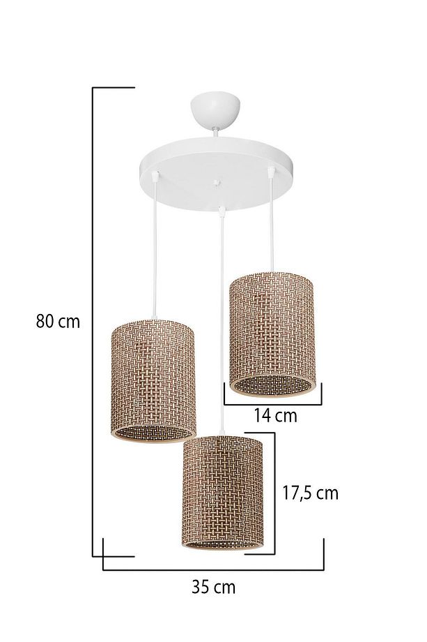 Kahverengi Sarkıt Avize Salon Yatak Odası Mutfak Modern Şık Lamba - 3