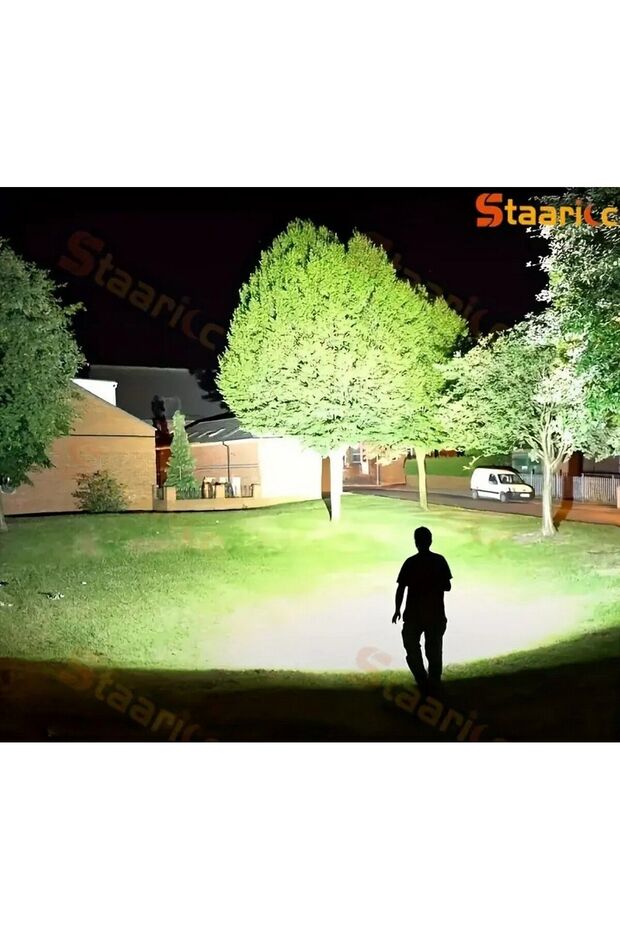 Staaricc 1 adet LED El Feneri, USB Şarj Edilebilir LED El Feneri - 6