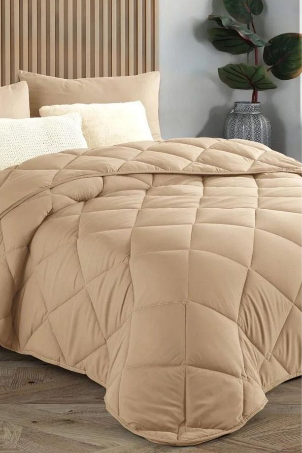 Bej Soft Slikon Yorgan Tek Kişilik 155*215 - 4