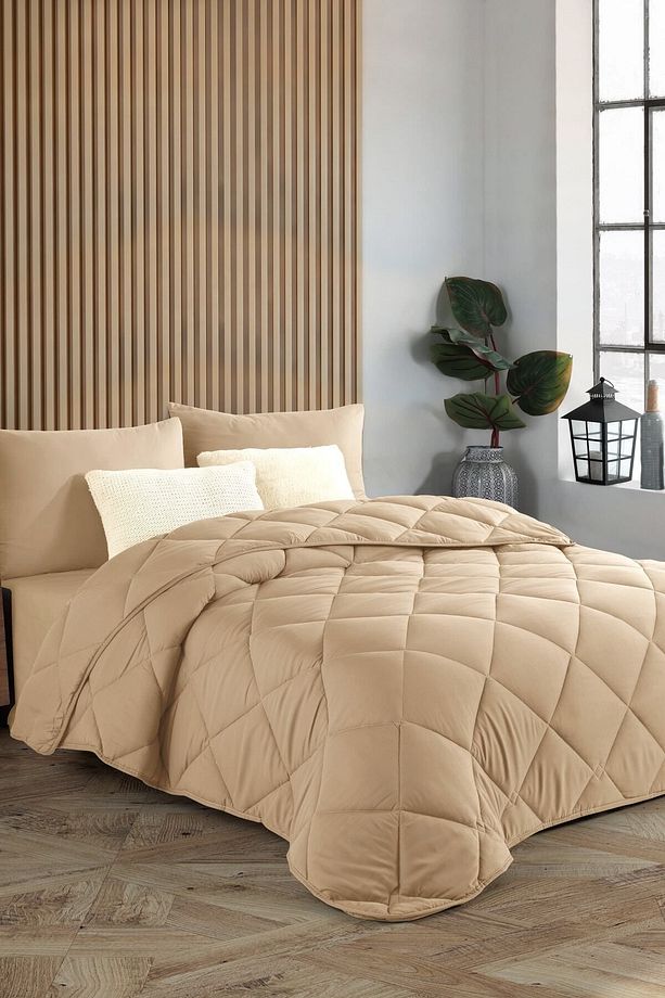 Bej Soft Slikon Yorgan Tek Kişilik 155*215 - 3