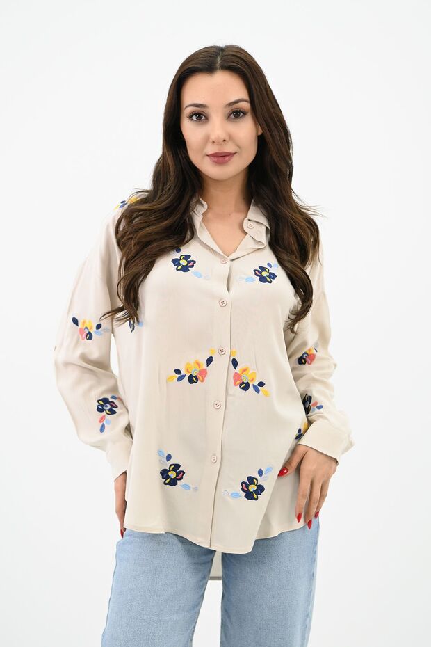 Women's Embroidered Oversize Shirt 1735-24