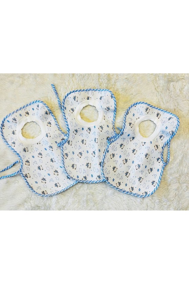 3-Piece Teddy Bear Liquid-Proof Halter Neck Baby Girl and Boy Large Apron