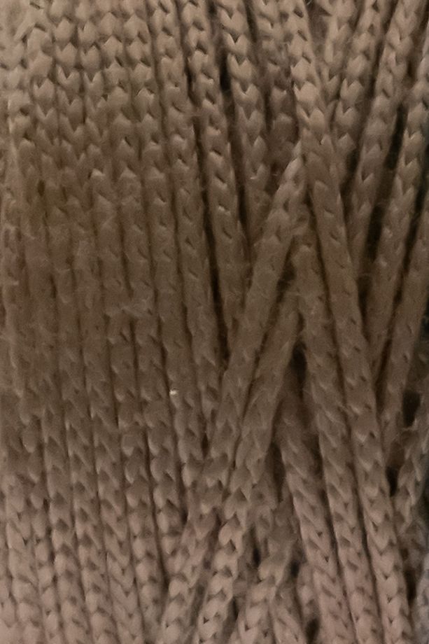 200 gr - 200 Mt - 2.5 Mm Polyester Makrome Ipi Kahverengi (181) Çanta Ipi Supla Ipi Örgü Ipi - 2