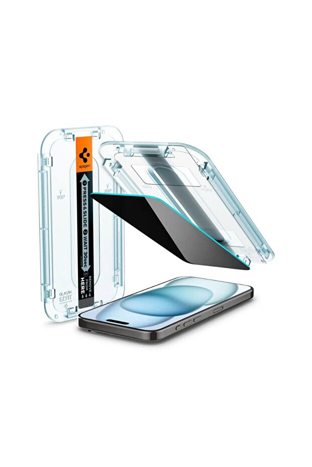 Apple iPhone 16 Plus / 15 Plus Hayalet Cam Ekran Koruyucu GLAS.tR EZ Fit Privacy HD - AGL07119 - 8