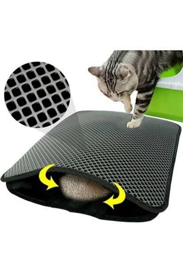 Pvc Kedi Kumu Paspası Mor 40x60 Cm Kedi Tuvalet Önü Paspası Kedi Kumu Elekli Tuvalet Önü Tkk - 2