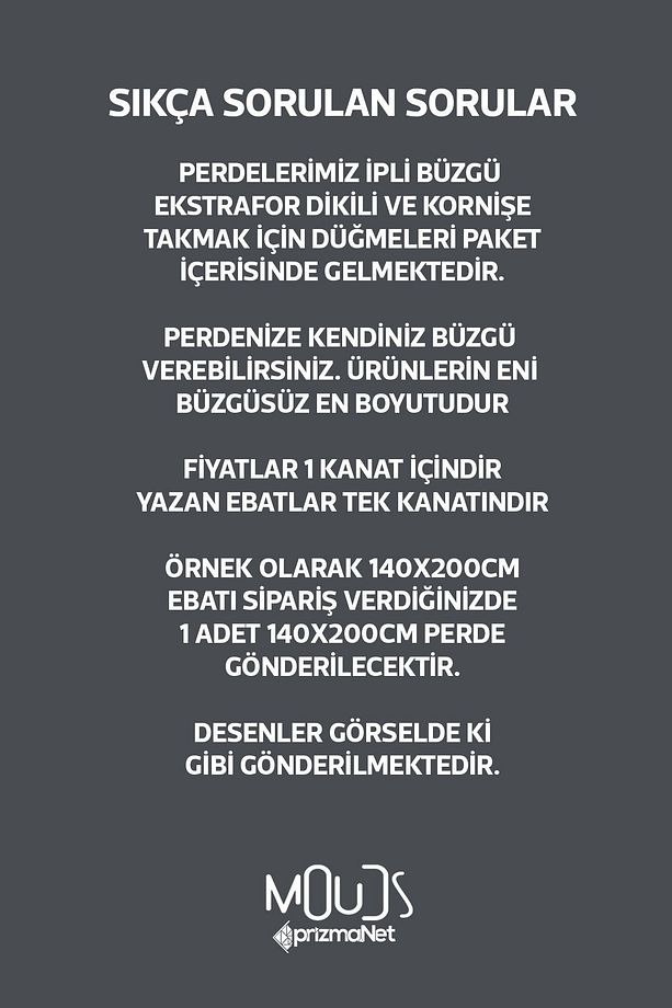Fırça Desenli Fon Perde Genç Odası Oturma Odası Süet Dijital Baskılı Ekstrafor Büzgü TEK KANAT - 5