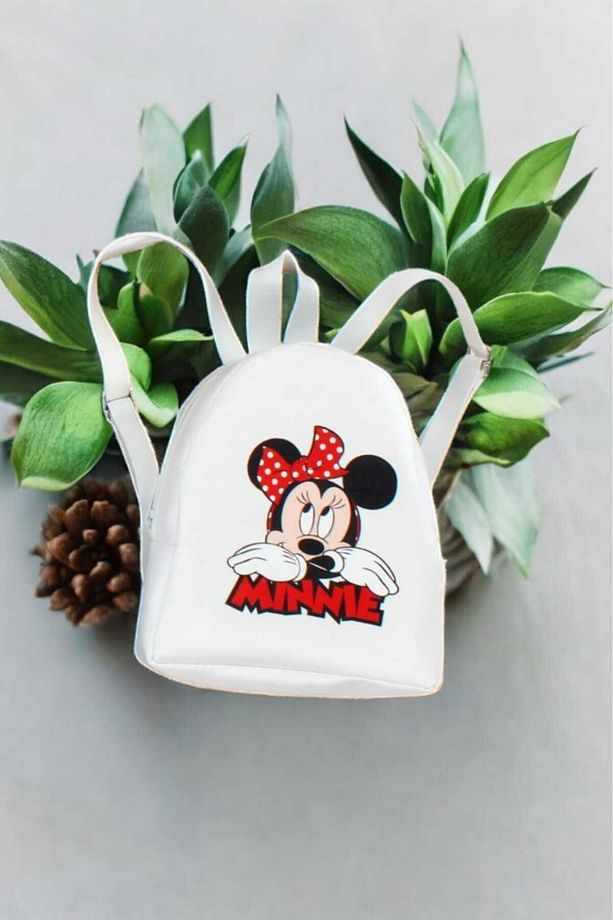 Minnie Desenli Kot Jile Badili Çantalı 3lü Takım 1-5 yaş Kız Çocuk Ayarlanabilir Askılı Uzun Kollu - 4