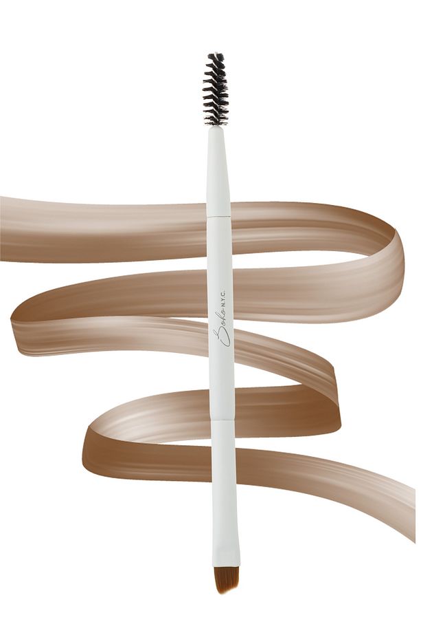 Vegan Kaş-kirpik Makyaj Fırçası-v710- Ahşap Sap 14.5cm - 2
