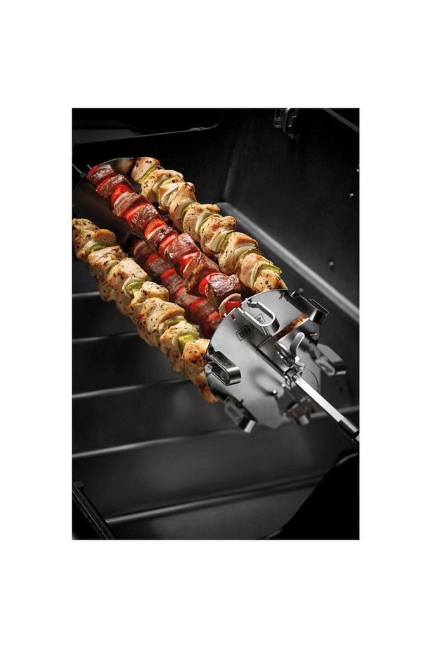 Gümüş Çelik Dönen Şiş Seti - Crafted Rotisserie Skewers - 7685 - 4