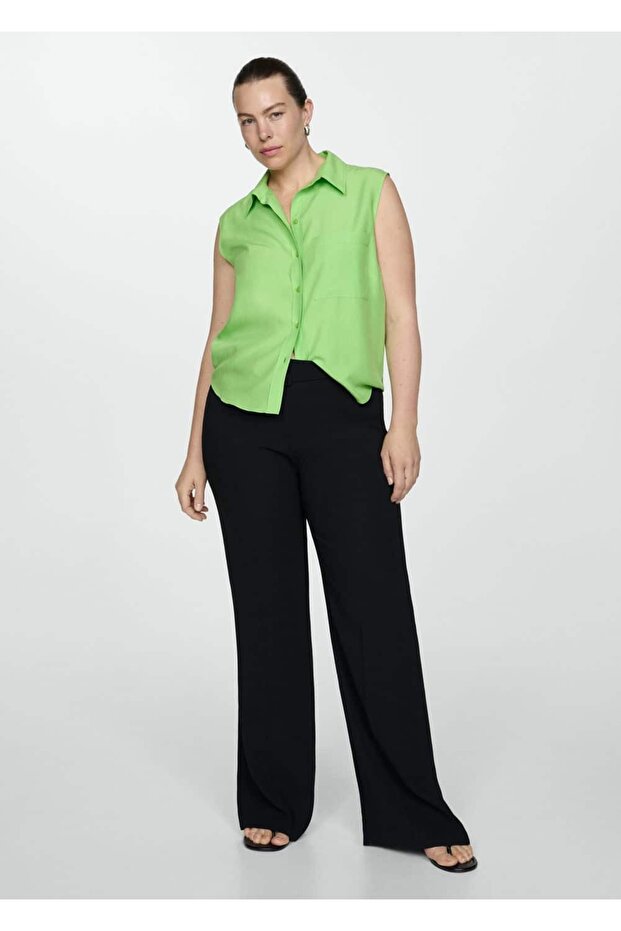 Kolsuz lyocell gömlek - 7