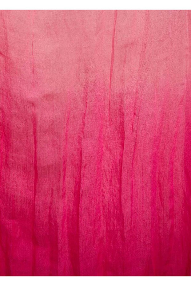 Desenli lyocell elbise - 4