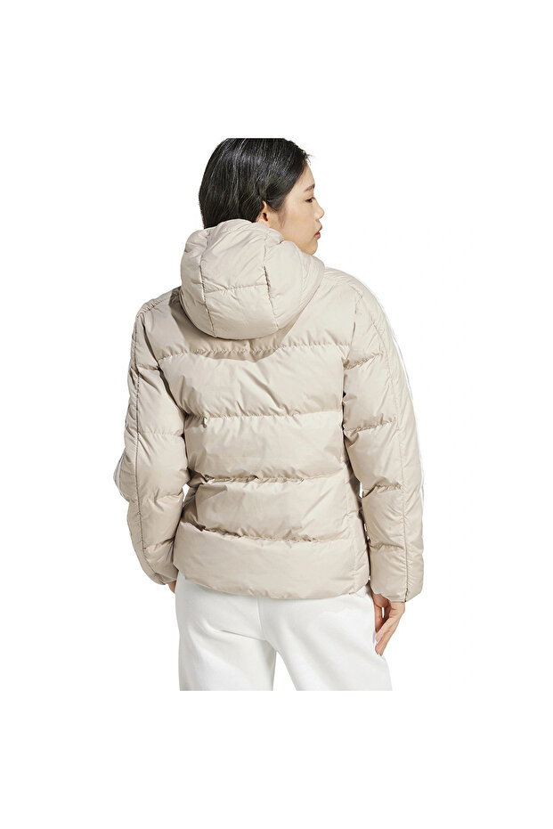 Essentials 3-Stripes Mid Down Kapüşonlu Mont - 2