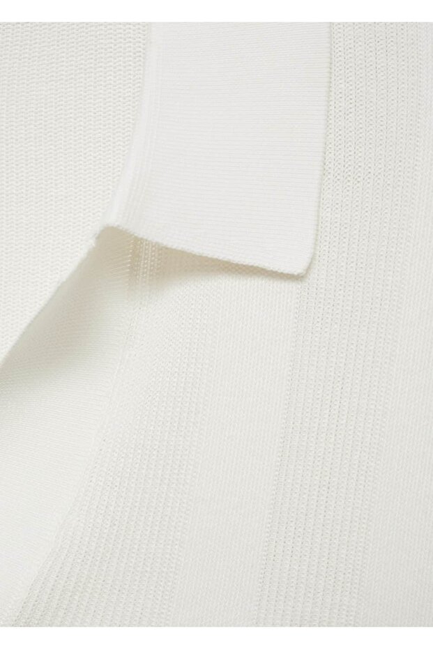 Fitilli örgü polo gömlek - 5