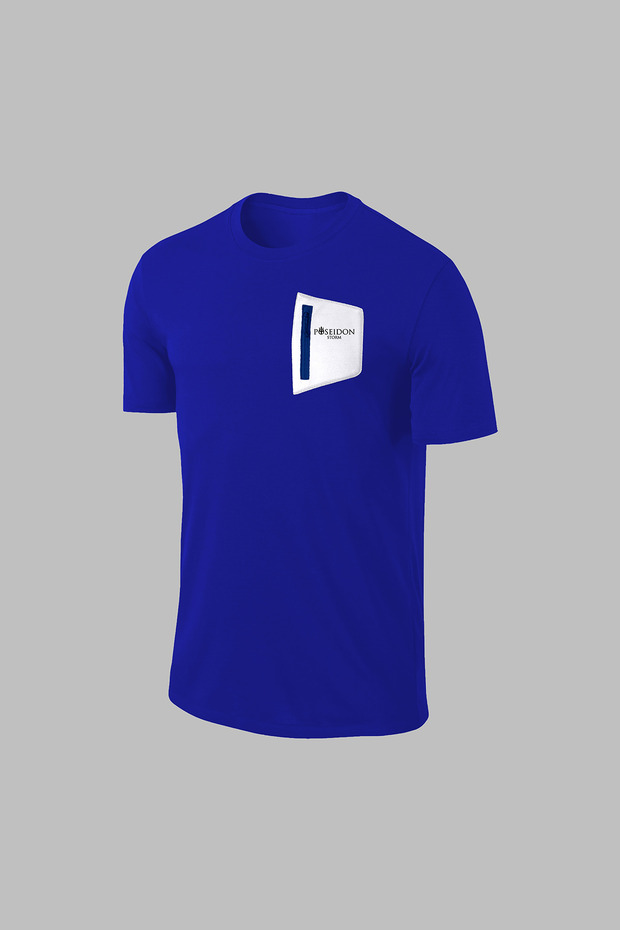 Men's Blue Dri-Fit Comfort Short Sleeve T-Shirt for Training and Running S-3Xl