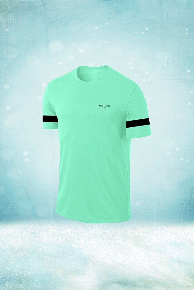 Plus Size Men's Water Green Fit Comfortable T-Shirt for Walking and Running (4XL- 10XL)