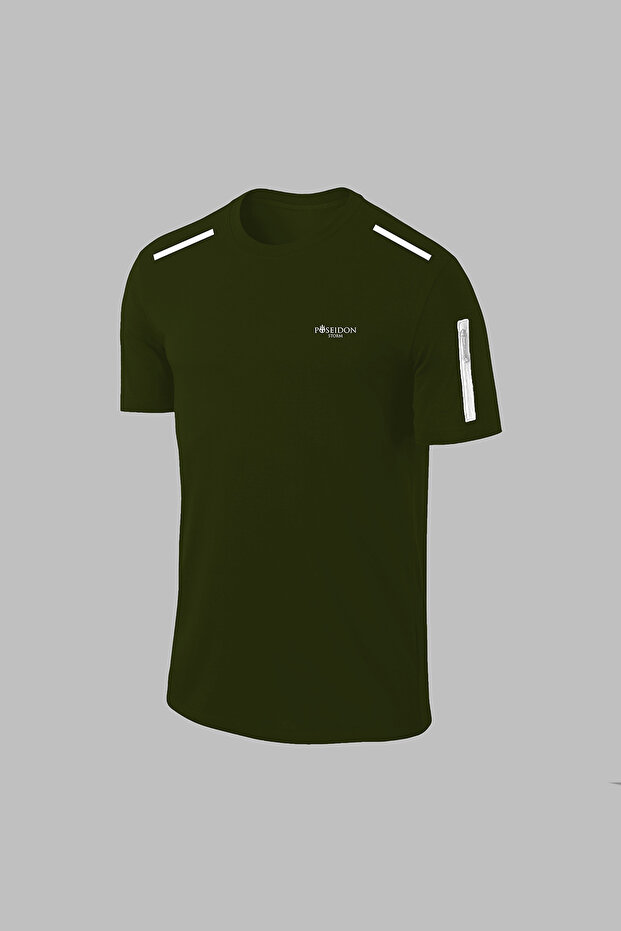 Plus Size Men's Khaki Dri-Fit Unprinted Casual Comfortable T-Shirt (4XL- 10XL)