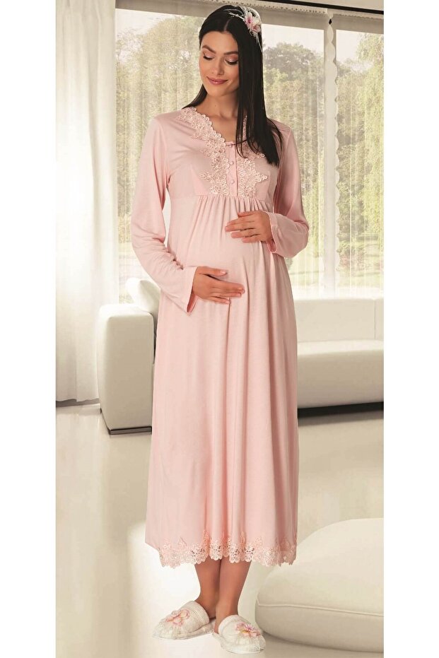 Carpediem L.r. 1512 Powder Pregnant Maternity Nightgown