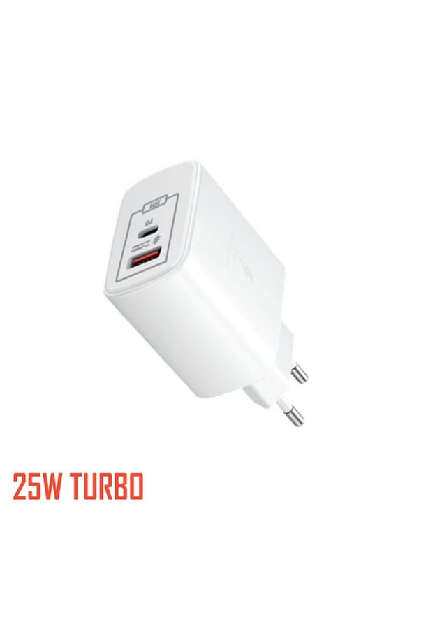 Techson T15-UC25 25W PD USB Ultra Turbo Fast Hızlı Qualcomm Quick Charge 3.0 Şarj Başlık Kafa - 3