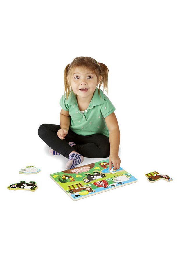 Melissa And Doug Ahşap Tutmalı Yapboz-çiftlik - 2