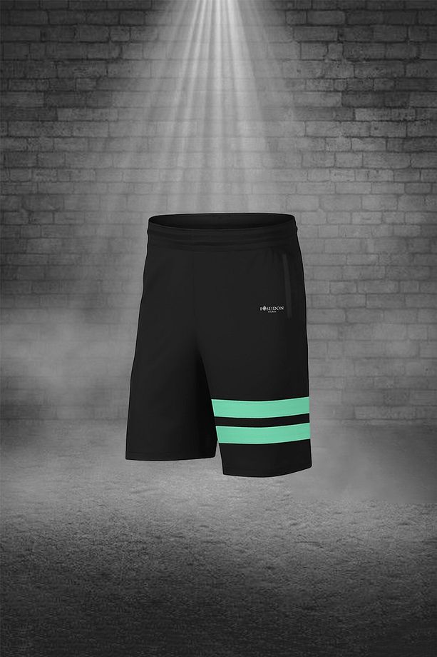 Over Size Erkek Su Yeşili Dri-fit Kumaş Yürüyüş Ve Koşu Için Konforlu Cepli Sıfır Yaka Tişört Şort I - 3