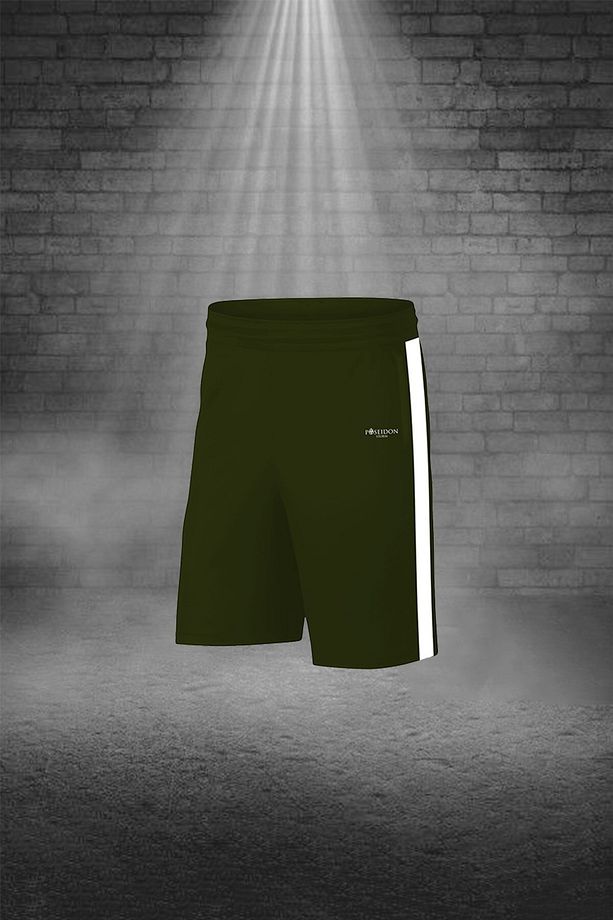 Over Size Erkek Haki Dri-fit Kumaş Düz Konforlu Cepli Kısa Kol Tişört Şort Alt Üst Koşu Seti (4xl -1 - 3