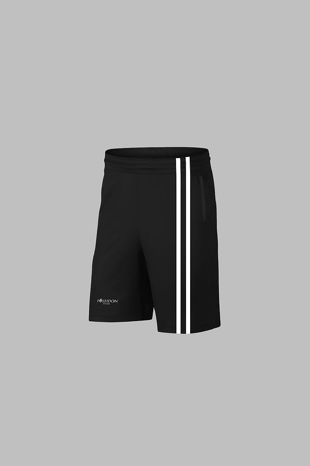 Over Size Erkek Siyah Dri-Fit Kumaş Baskısız Yuvarlak Yaka Kısa Kol Tişört Şort Alt Üst Takımı  (4XL - 3