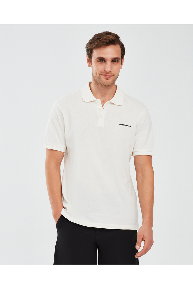 S211800-102 Short Sleeve Men's Polo T-Shirt Beige