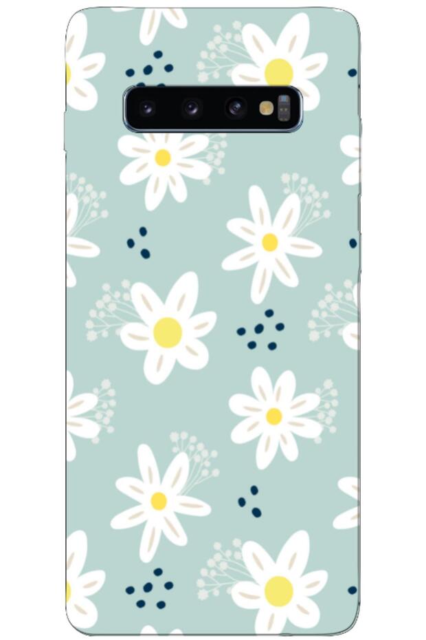 Samsung Galaxy S10 Plus Compatible Case Spring Flowers 10 Silicone Case (Printed)