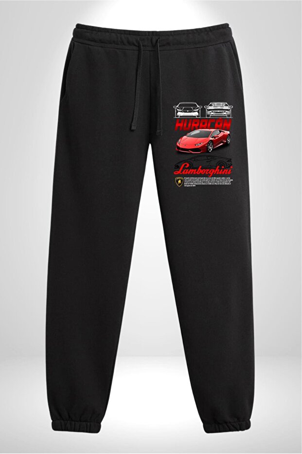 Dodge Challenger Srt Demon 3 - Men's Black Sweatpants, Thread Print