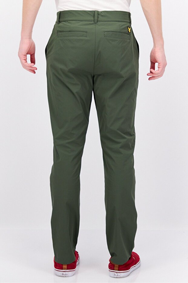 Men Regular Fit Solid Pants, Green - 3