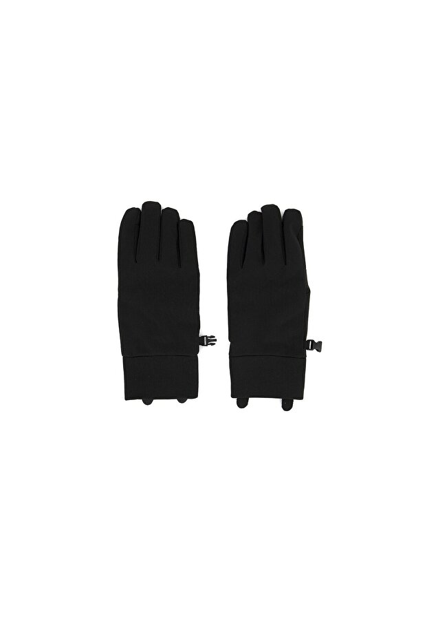 Men 1 Pair Softshell Gloves, Black - 2