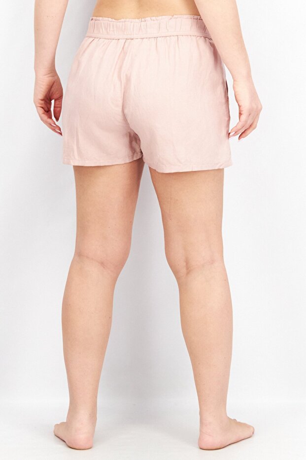 Women Solid Basic Shorts, Pink - 4