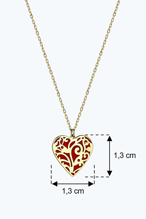 Altın Kalp Kolye - 5