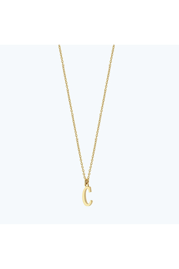 Altın C Harfi Kolye - 3