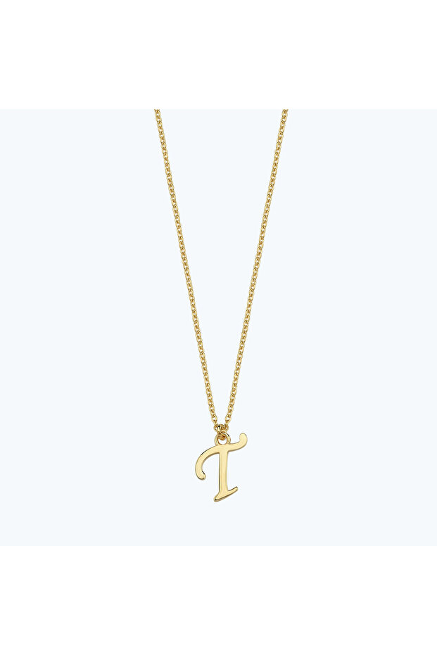 Altın T Harfi Kolye - 1
