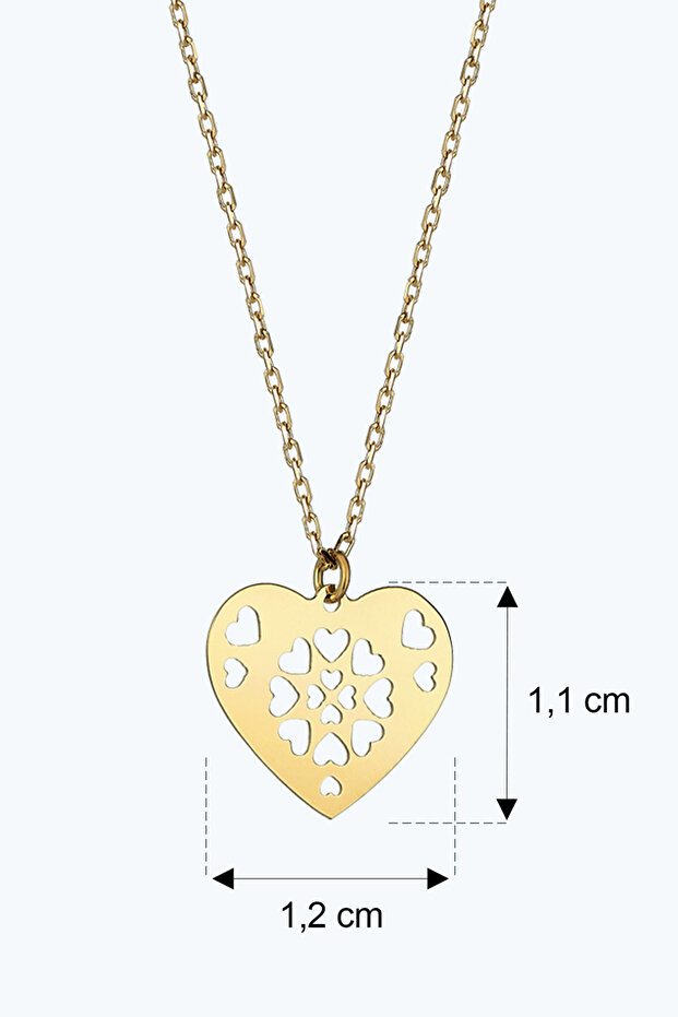 Altın Kalp Kolye - 4