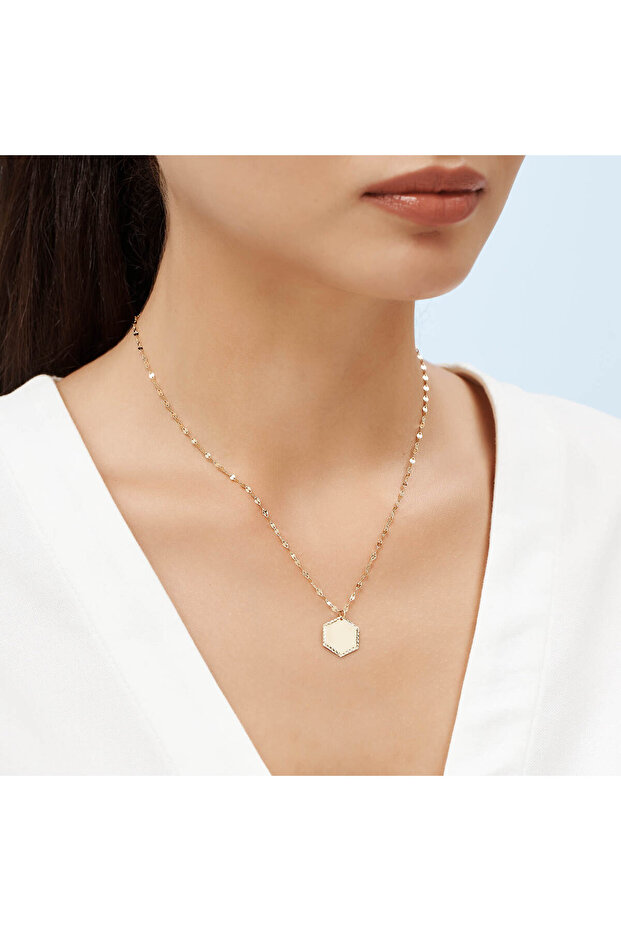 Altın İsimli Plaka Kolye - 4