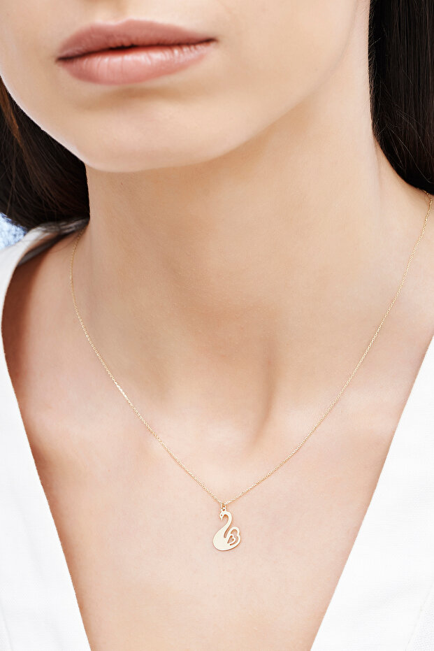 Altın Kuğu Kolye - 1