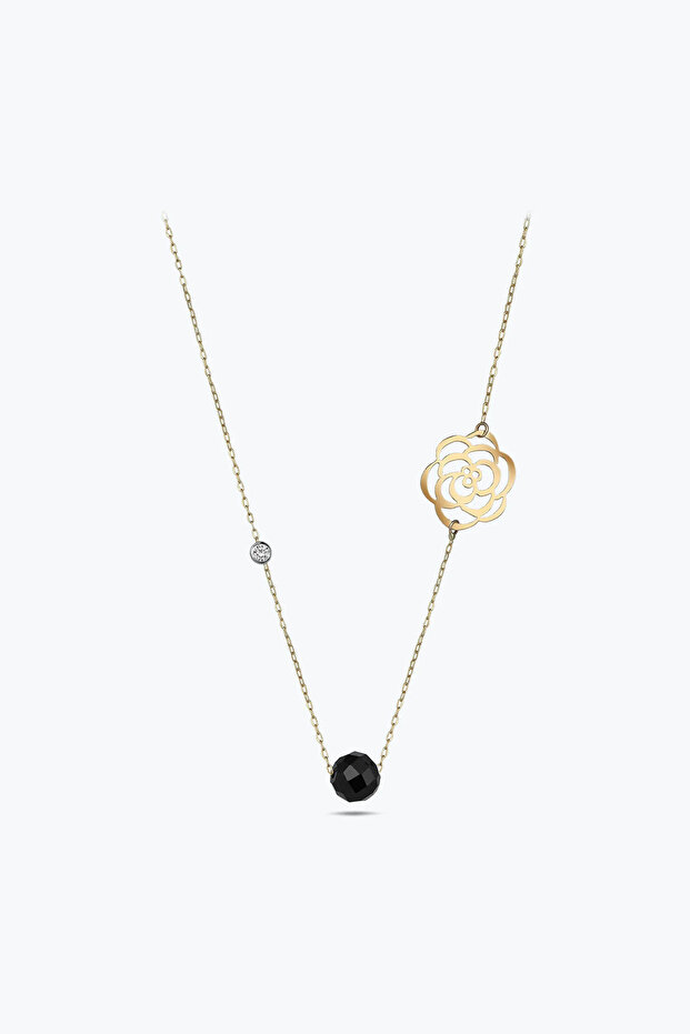 Pırlanta Gül Kolye - 1