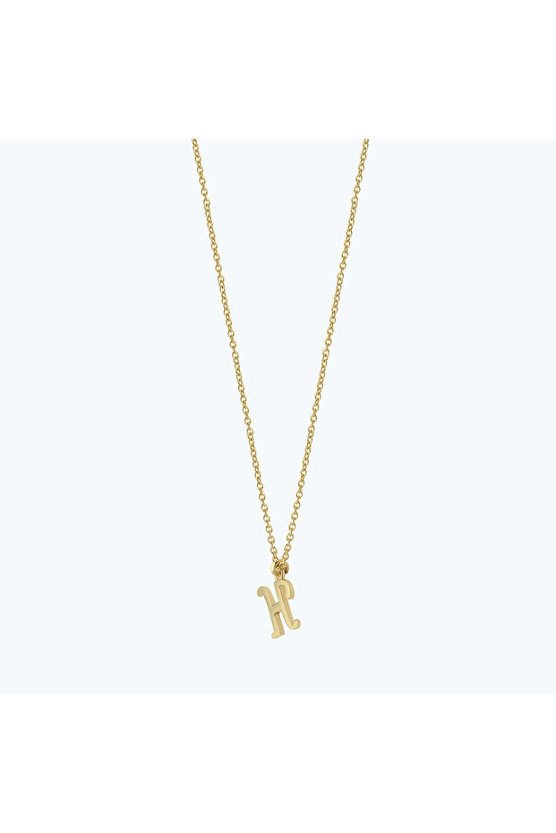 Altın H Harfi Kolye - 3