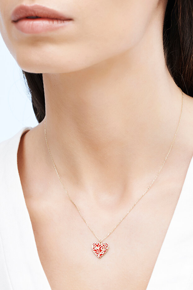 Altın Kalp Kolye - 4