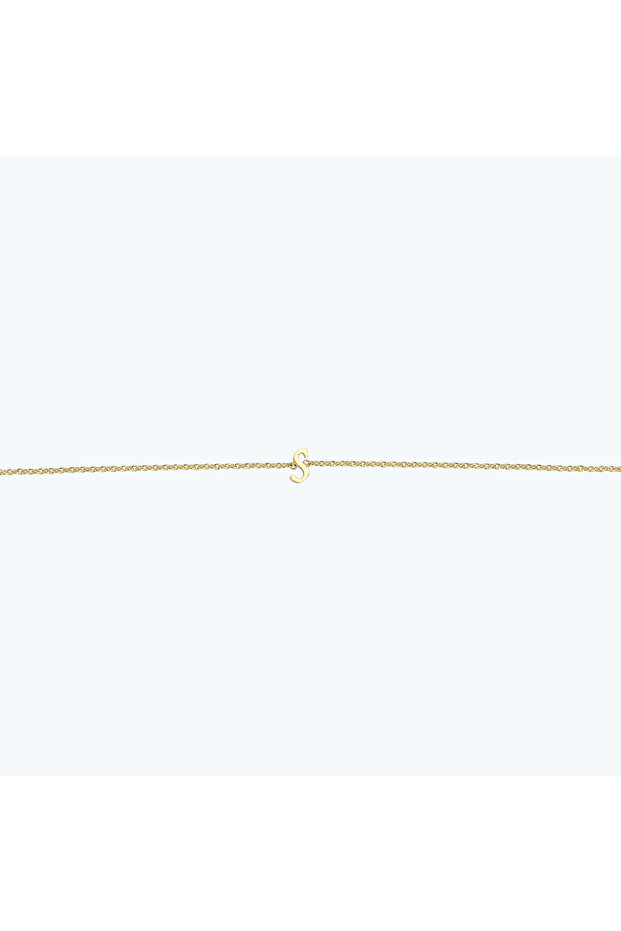 Altın S Harfi Bileklik - 3