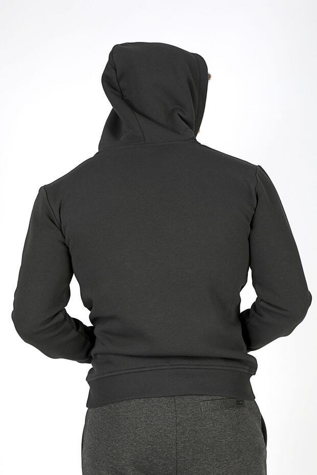 Gregory Erkek Kapüşonlu Sweatshirt Antrasit - 5