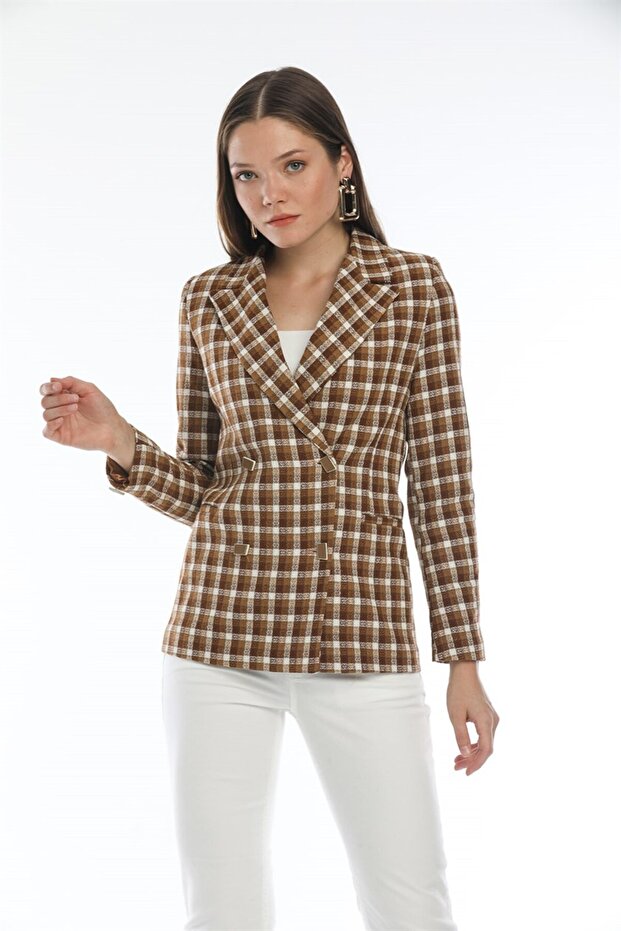 Karamel Ekose Ceket - 6